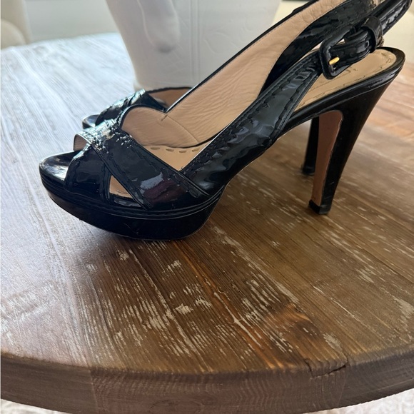 Prada Black platform Stiletto Slingback Heels - Picture 4 of 14
